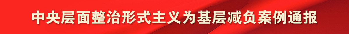 中央层面整治形式主义为基层减负案例通报